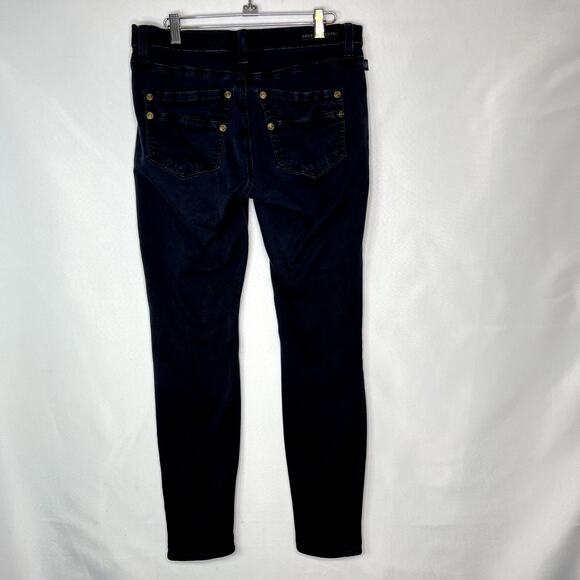 Rock & Republic Black Slanted Back Pockets w/ Special Rivets Stretch Jeans Size - Picture 6 of 12